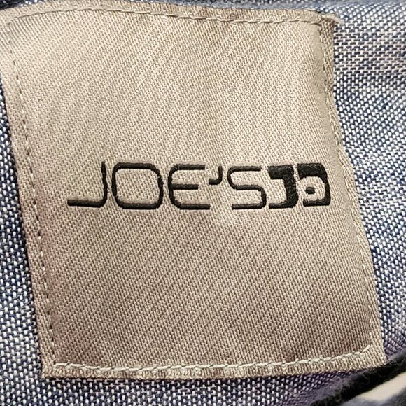 Joe's Jeans NWT Blue Stripe Cotton Linen Button Up Shirt - Picture 4 of 7